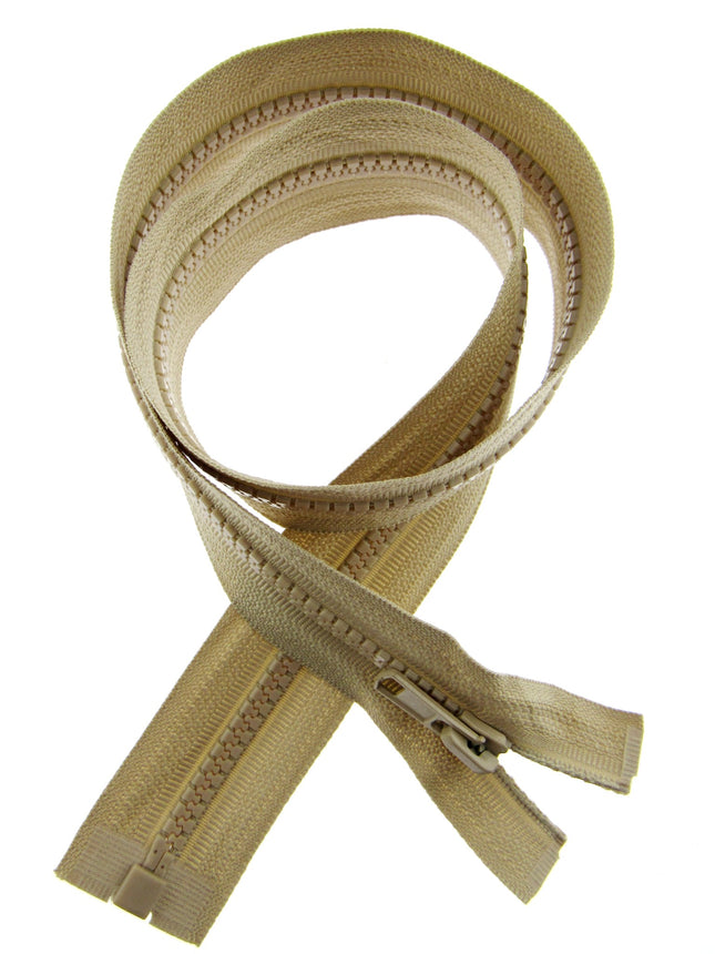 Beige Plastic Vislon Open End Zip - 26" - 5mm Wide Teeth