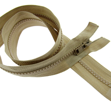 Beige Plastic Vislon Open End Zip - 26" - 5mm Wide Teeth