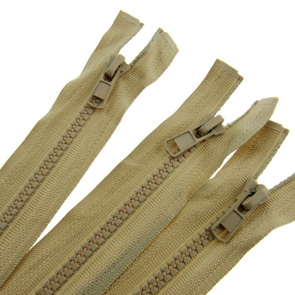 Beige Plastic Vislon Open End Zip - 26" - 5mm Wide Teeth