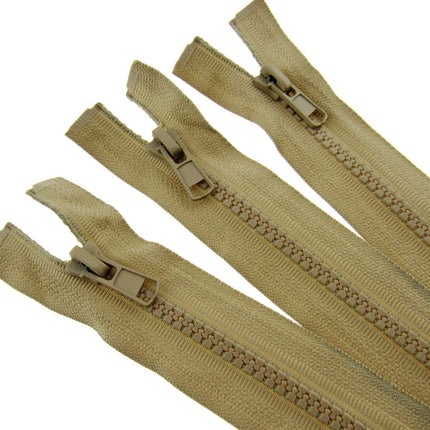 Beige Plastic Vislon Open End Zip - 26" - 5mm Wide Teeth