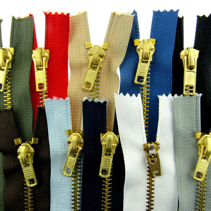 Denim Jean Zips - Sizes 6", 7" and 8"  - Available in 10 Colours - ThreadandTrimmings