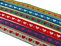 3m x Heart Ribbon -Berisfords 10mm Woven Braided Ribbon - Gorgeous & Mesmerizing