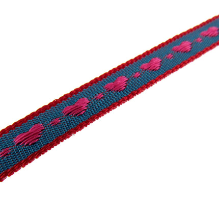 Heart Ribbon by Berisfords 10mm Wide Woven Braided Ribbon - 3 Meter Length - ThreadandTrimmings