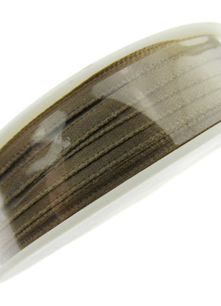 Thin Satin Ribbon 3mm Double Faced Satin Ribbon Woven Edge 50 Meter Roll - ThreadandTrimmings
