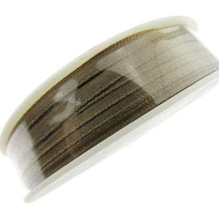 Thin Satin Ribbon 3mm Double Faced Satin Ribbon Woven Edge 50 Meter Roll - ThreadandTrimmings