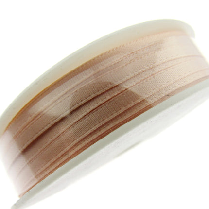 Thin Satin Ribbon 3mm Double Faced Satin Ribbon Woven Edge 50 Meter Roll - ThreadandTrimmings