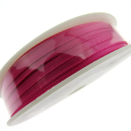 Thin Satin Ribbon 3mm Double Faced Satin Ribbon Woven Edge 50 Meter Roll - ThreadandTrimmings