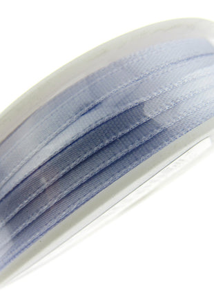 Thin Satin Ribbon 3mm Double Faced Satin Ribbon Woven Edge 50 Meter Roll - ThreadandTrimmings