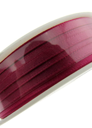 Thin Satin Ribbon 3mm Double Faced Satin Ribbon Woven Edge 50 Meter Roll - ThreadandTrimmings
