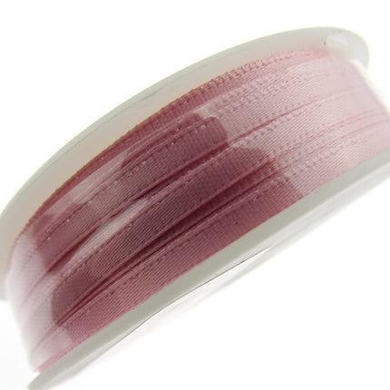 Thin Satin Ribbon 3mm Double Faced Satin Ribbon Woven Edge 50 Meter Roll - ThreadandTrimmings