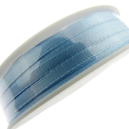 Thin Satin Ribbon 3mm Double Faced Satin Ribbon Woven Edge 50 Meter Roll - ThreadandTrimmings