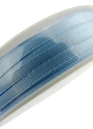 Thin Satin Ribbon 3mm Double Faced Satin Ribbon Woven Edge 50 Meter Roll - ThreadandTrimmings