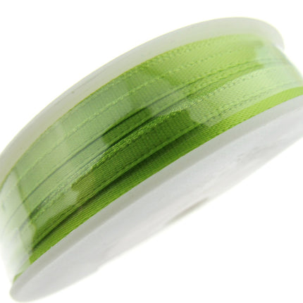 Thin Satin Ribbon 3mm Double Faced Satin Ribbon Woven Edge 50 Meter Roll - ThreadandTrimmings