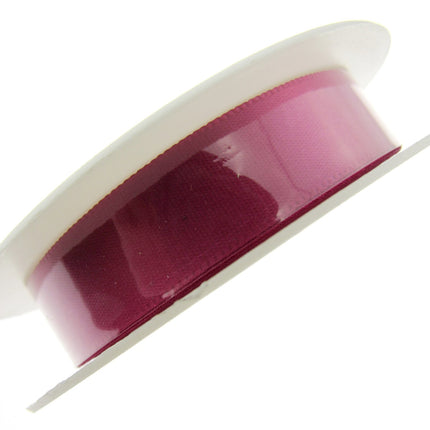 Satin Ribbon Single Sided Woven Edge - 15mm - 20 Meter Roll - ThreadandTrimmings