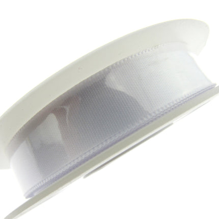 Satin Ribbon Single Sided Woven Edge - 15mm - 20 Meter Roll - ThreadandTrimmings