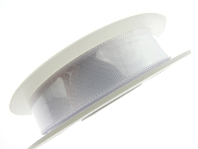 Satin Ribbon Single Sided Woven Edge - 15mm - 20 Meter Roll - ThreadandTrimmings