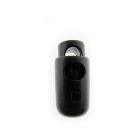 Spring Loaded Torpedo Cord Lock Stoppers Black 25mm x 13mm - 5mm Hole (CE30)