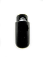 Black Torpedo Cord Lock with Nylon Spring - 25mm x 13mm - (CE30)