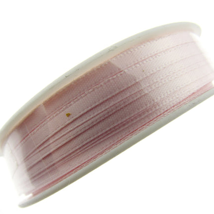 Thin Satin Ribbon 3mm Double Faced Satin Ribbon Woven Edge 50 Meter Roll - ThreadandTrimmings