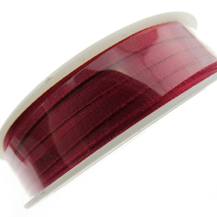 Thin Satin Ribbon 3mm Double Faced Satin Ribbon Woven Edge 50 Meter Roll - ThreadandTrimmings