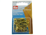 Prym Assorted Brass Safety Pins (19mm/23mm/27mm) - 30 Piece Card