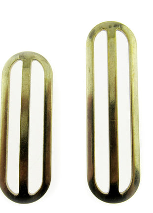 Metal Slider Gold Colour 50mm 63mm to Adjust Webbing Shoulder Strap Length CX46 - ThreadandTrimmings