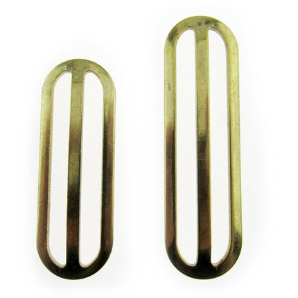 Metal Slider Gold Colour 50mm 63mm to Adjust Webbing Shoulder Strap Length CX46 - ThreadandTrimmings