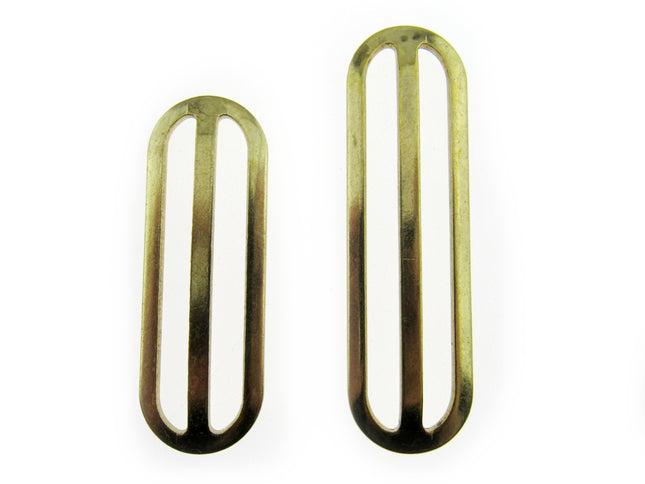 Metal Slider Gold Colour 50mm 63mm to Adjust Webbing Shoulder Strap Length CX46 - ThreadandTrimmings