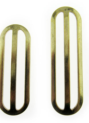 Metal Slider Gold Colour 50mm 63mm to Adjust Webbing Shoulder Strap Length CX46 - ThreadandTrimmings
