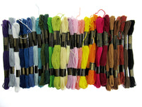 Embroidery Skeins - 36 x 8m Skeins - Colourfast - 6 Strand - 100% Cotton