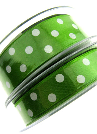 Spotty Satin Polka Dot Ribbon by Berrisford's From The Essentials Range - 15mm - ThreadandTrimmings