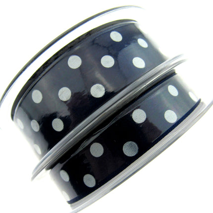 Spotty Satin Polka Dot Ribbon by Berrisford's From The Essentials Range - 15mm - ThreadandTrimmings