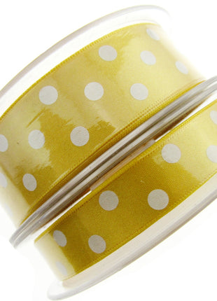 Spotty Satin Polka Dot Ribbon by Berrisford's From The Essentials Range - 15mm - ThreadandTrimmings