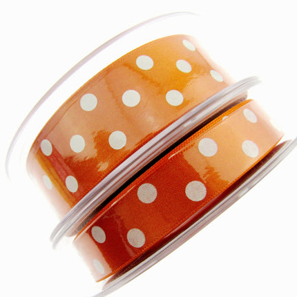 Spotty Satin Polka Dot Ribbon by Berrisford's From The Essentials Range - 15mm - ThreadandTrimmings