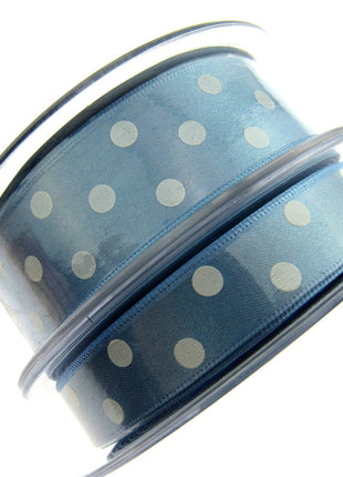 Spotty Satin Polka Dot Ribbon by Berrisford's From The Essentials Range - 15mm - ThreadandTrimmings