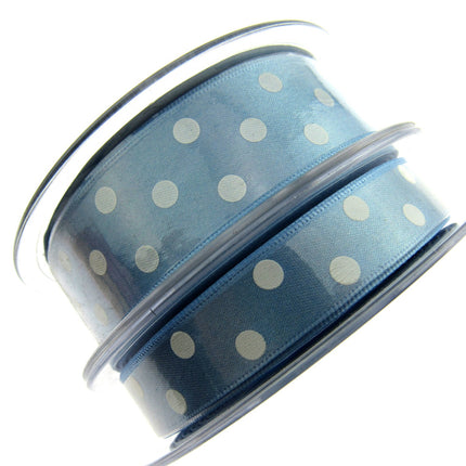 Spotty Satin Polka Dot Ribbon by Berrisford's From The Essentials Range - 15mm - ThreadandTrimmings