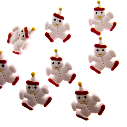 Clown Buttons Hand Painted Plastic Children's Shank Buttons Clothing 15mm CN8