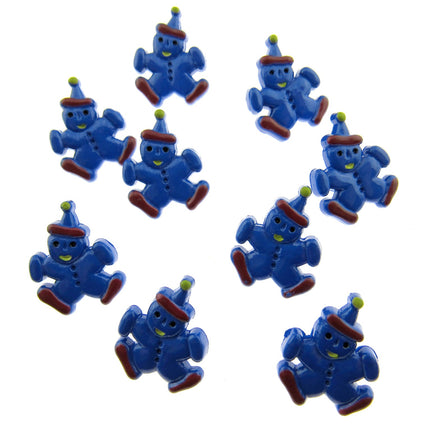 Clown Buttons Hand Painted Plastic Children's Shank Buttons Clothing 15mm CN8