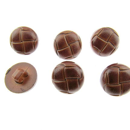 Leather Look Coat Buttons Sprayed Tan Brown Football Shank Buttons 5 Sizes CN70 - ThreadandTrimmings