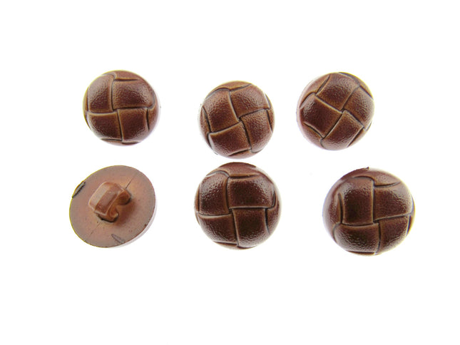 Leather Look Coat Buttons Sprayed Tan Brown Football Shank Buttons 5 Sizes CN70 - ThreadandTrimmings
