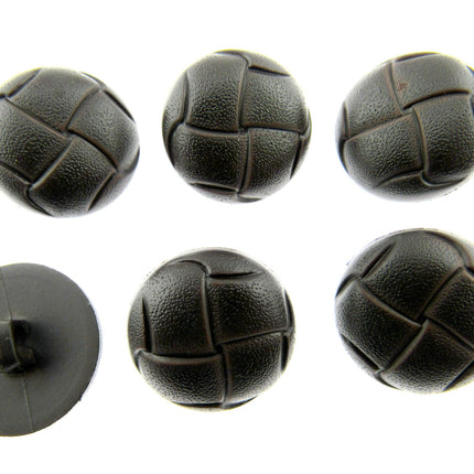 Leather Look Coat Buttons Sprayed Tan Brown Football Shank Buttons 5 Sizes CN70 - ThreadandTrimmings