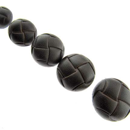 Leather Look Coat Buttons Sprayed Tan Brown Football Shank Buttons 5 Sizes CN70 - ThreadandTrimmings