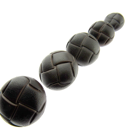 Leather Look Coat Buttons Sprayed Tan Brown Football Shank Buttons 5 Sizes CN70 - ThreadandTrimmings