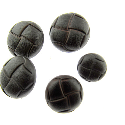 Leather Look Coat Buttons Sprayed Tan Brown Football Shank Buttons 5 Sizes CN70 - ThreadandTrimmings