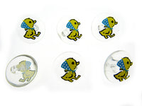 Round Crystal Children's Character Shank Buttons - 15mm - CG7