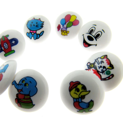 Kids anomaly baby buttons on a white background