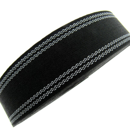 Waistband Petersham For Skirts & Millinery - 25mm/38mm - Black/White - ThreadandTrimmings