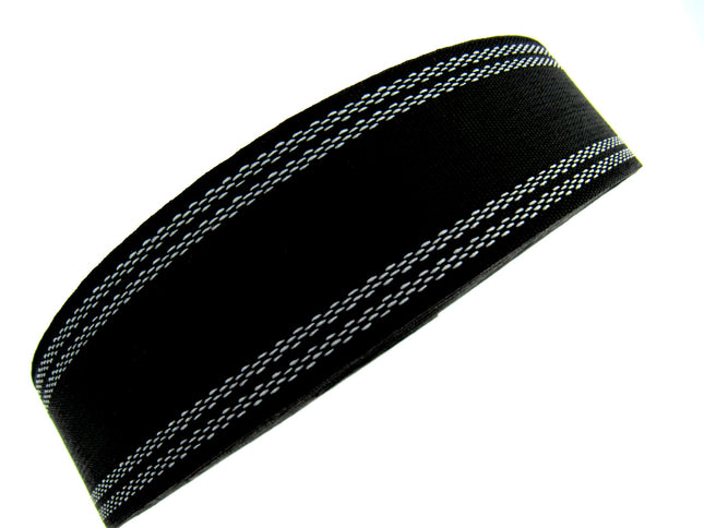 Waistband Petersham For Skirts & Millinery - 25mm/38mm - Black/White - ThreadandTrimmings