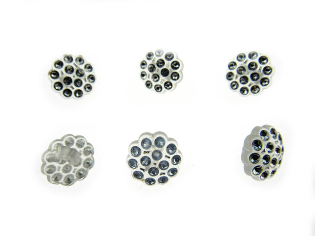 Round Crystal Diamante Button Daisy Flower Shank Button 18mm CX3