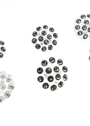 Round Crystal Diamante Button Daisy Flower Shank Button 18mm CX3